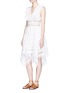 Figure View - Click To Enlarge - ZIMMERMANN - 'Divinity Wheel' ruffle embroidered cotton dress