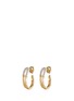 Main View - Click To Enlarge - JOHN HARDY - Diamond 18k yellow gold small bamboo hoop earrings