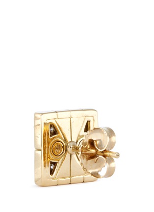 Detail View - Click To Enlarge - JOHN HARDY - Diamond 18k yellow gold square stud earrings