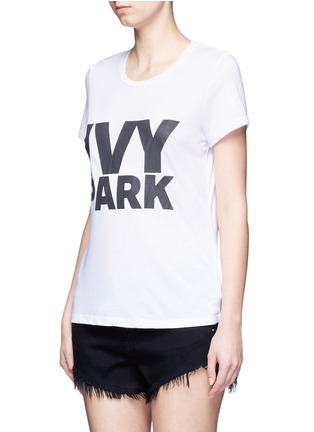 Front View - Click To Enlarge - TOPSHOP - Logo print T-shirt