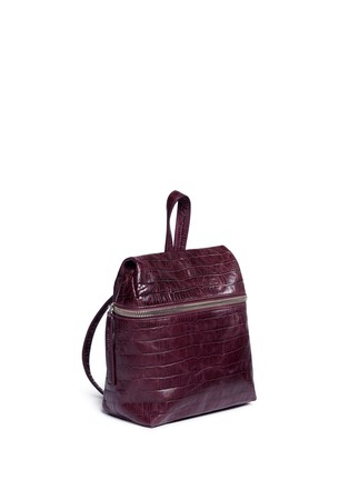 Detail View - Click To Enlarge - KARA - Small croc embossed leather backpack