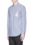 Front View - Click To Enlarge - 3.1 PHILLIP LIM - Floral embroidered pocket stripe shirt