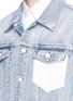 Detail View - Click To Enlarge - 3.1 PHILLIP LIM - Crochet pocket bleached denim jacket