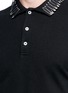 Detail View - Click To Enlarge - 71465 - Safety pin collar polo shirt