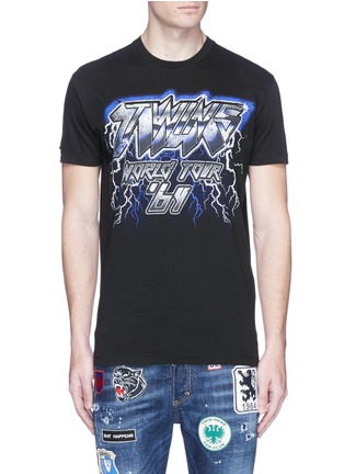 Main View - Click To Enlarge - 71465 - Twins World Tour' print T-shirt