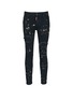Main View - Click To Enlarge - 71465 - 'Skater' bleached patchwork skinny jeans