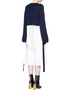 Back View - Click To Enlarge - ELLERY - 'Monty' tie sleeve cropped rib knit sweater