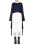 Main View - Click To Enlarge - ELLERY - 'Monty' tie sleeve cropped rib knit sweater