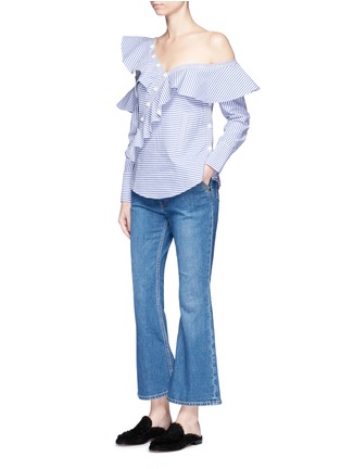 Figure View - Click To Enlarge - ELLERY - 'Pyramid' high rise kick flare denim pants