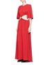 Figure View - Click To Enlarge - ELLERY - 'Solar System' ruched cutout maxi dress
