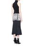 Back View - Click To Enlarge - ESTEBAN CORTAZAR - Sequin and ottoman knit panel dress