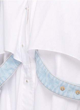 Detail View - Click To Enlarge - ESTEBAN CORTAZAR - Denim strap oversized shirt dress