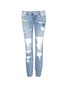 Main View - Click To Enlarge - - - Fruit and cocktail embroidered cropped ripped jeans
