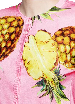 Detail View - Click To Enlarge - - - Pineapple print silk cardigan