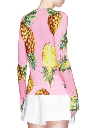 Back View - Click To Enlarge - - - Pineapple print silk cardigan