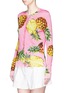 Front View - Click To Enlarge - - - Pineapple print silk cardigan