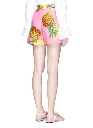 Back View - Click To Enlarge - - - Pineapple print poplin shorts