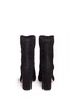 Back View - Click To Enlarge - CHLOÉ - 'Kent' ruched suede ankle boots