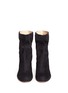 Front View - Click To Enlarge - CHLOÉ - 'Kent' ruched suede ankle boots