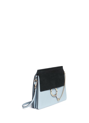 Figure View - Click To Enlarge - CHLOÉ - 'Faye' medium suede flap leather crossbody bag