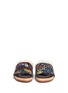 Front View - Click To Enlarge - CHLOÉ - 'Kerenn' fringed rug jacquard slide sandals