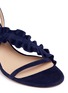 Detail View - Click To Enlarge - CHLOÉ - 'Kent' ruffle band ankle strap suede sandals