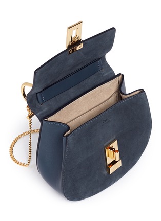 - CHLOÉ - 'Drew' mini leather flap suede shoulder bag