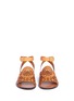 Front View - Click To Enlarge - CHLOÉ - 'Kelby' crochet lasercut leather sandals