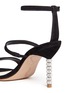 Detail View - Click To Enlarge - SOPHIA WEBSTER - 'Rosalind' crystal pavé bead heel suede sandals