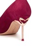 Detail View - Click To Enlarge - SOPHIA WEBSTER - 'Coco Flamingo' suede pumps
