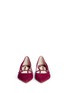 Front View - Click To Enlarge - SOPHIA WEBSTER - 'Piper' strass pavé heel suede flats
