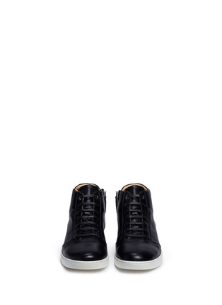Front View - Click To Enlarge - WANT LES ESSENTIELS SHOES - 'Lennon' mid top leather sneakers