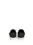 Back View - Click To Enlarge - LANVIN - Gummy toe cap textured leather sneakers