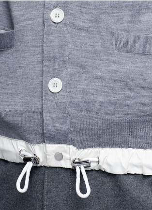 Detail View - Click To Enlarge - SACAI - Drawstring hem wool cardigan