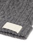Detail View - Click To Enlarge - SACAI - Cable knit wool beanie