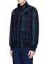 Front View - Click To Enlarge - SACAI - Check plaid flannel blouson jacket