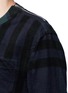 Detail View - Click To Enlarge - SACAI - Check plaid contrast cuff flannel top