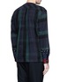 Back View - Click To Enlarge - SACAI - Check plaid contrast cuff flannel top