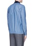 Back View - Click To Enlarge - SACAI - Velvet collar cotton chambray shirt