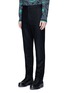 Front View - Click To Enlarge - SACAI - Slim fit ribbed cuff wool pants
