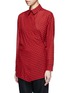 Front View - Click To Enlarge - T BY ALEXANDER WANG - Crisscross wrap front check print gauze shirt