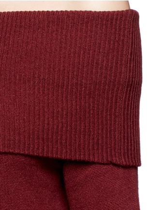 Detail View - Click To Enlarge - T BY ALEXANDER WANG - Off-shoulder wool-cashmere knit dress