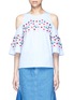 Main View - Click To Enlarge - PETER PILOTTO - Floral crochet lace cotton cold shoulder blouse