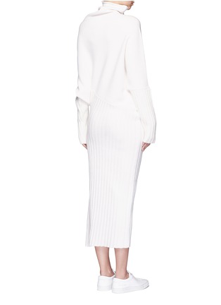 Back View - Click To Enlarge - HELEN LEE - Dolman sleeve asymmetric knit dress