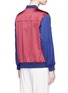 Back View - Click To Enlarge - HELEN LEE - 'Bad Bunny' embroidered colourblock bomber jacket