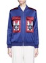 Main View - Click To Enlarge - HELEN LEE - 'Bad Bunny' embroidered colourblock bomber jacket