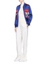 Figure View - Click To Enlarge - HELEN LEE - 'Bad Bunny' embroidered colourblock bomber jacket