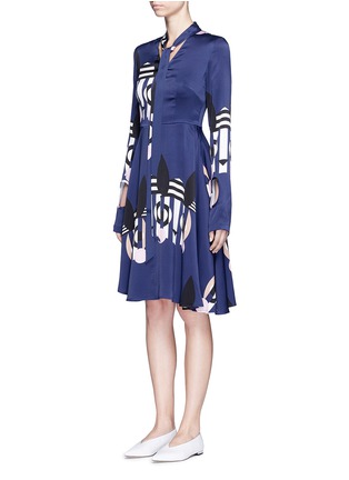 Front View - Click To Enlarge - HELEN LEE - 'Bad Bunny' print flared dress