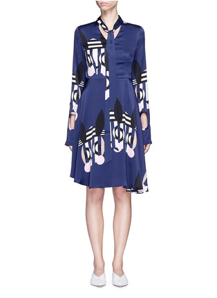 Main View - Click To Enlarge - HELEN LEE - 'Bad Bunny' print flared dress