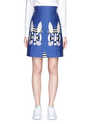 Main View - Click To Enlarge - HELEN LEE - 'Bad Bunny' jacquard high waist skirt
